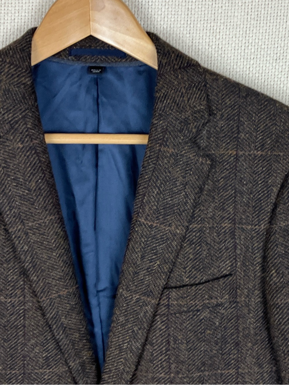 J Crew Ludlow Blazer Herringbone Tweed Moon Sport Coat Jacket English Wool - Picture 9 of 15